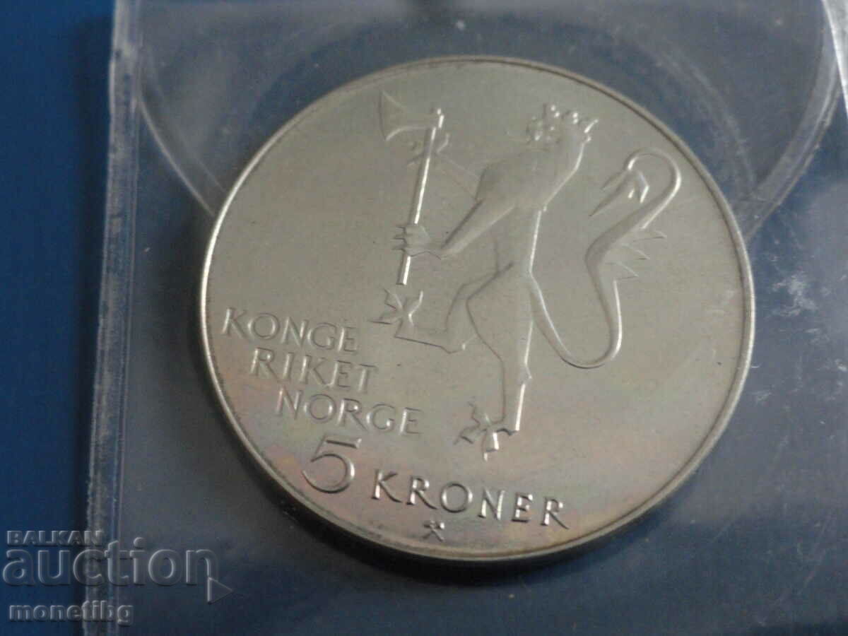 Norway 1975 - 5 crowns ''150 Emigration to America'' UNC - 5