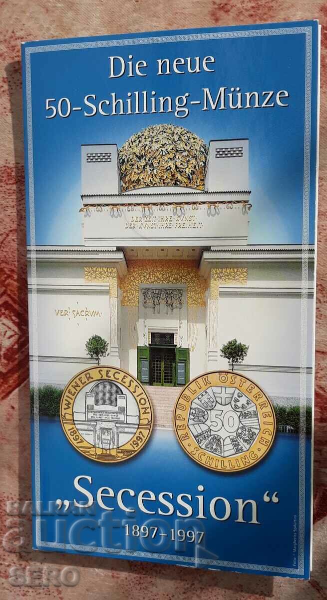 Austria-50 șilingi. 1997-Secession Viena - tendință în art