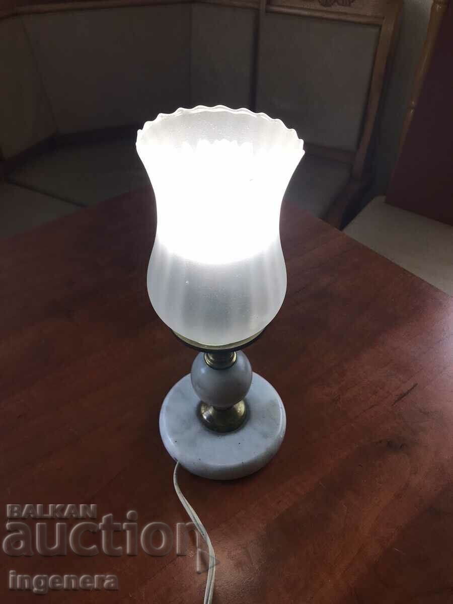 SOCA ANTIQUE MARBLE AND BRONZE NIGHT LAMP WITH LABEL-WORKS with price 38.00 BGN | € 19.43 SOCA ANTIQUE MARBLE AND BRONZE NIGHT LAMP WITH LABEL-WORKS with price 38.00 BGN | € 19.43