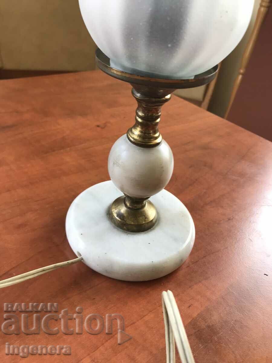 Delivery of SOCA ANTIQUE MARBLE AND BRONZE NIGHT LAMP WITH LABEL-WORKS Delivery of SOCA ANTIQUE MARBLE AND BRONZE NIGHT LAMP WITH LABEL-WORKS