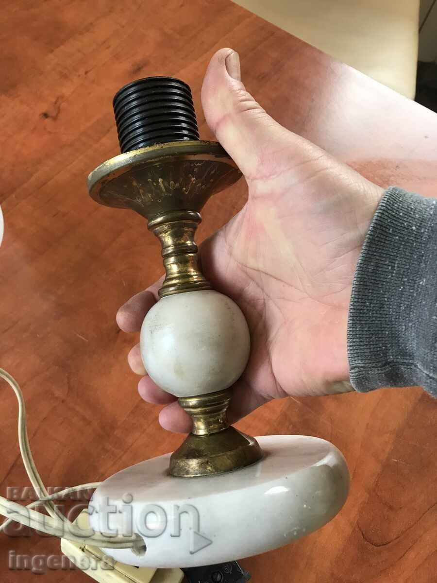 SOCA ANTIQUE MARBLE AND BRONZE NIGHT LAMP WITH LABEL-WORKS - 6 SOCA ANTIQUE MARBLE AND BRONZE NIGHT LAMP WITH LABEL-WORKS - 6