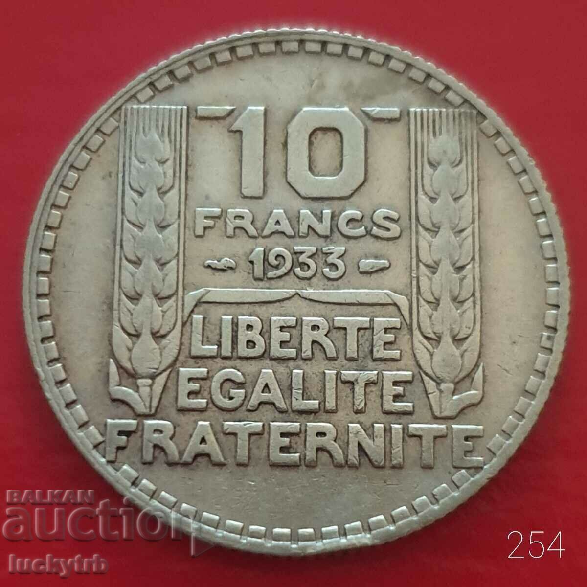 10 francs 1933 - France - Silver