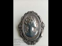 Antique England brooch, silver