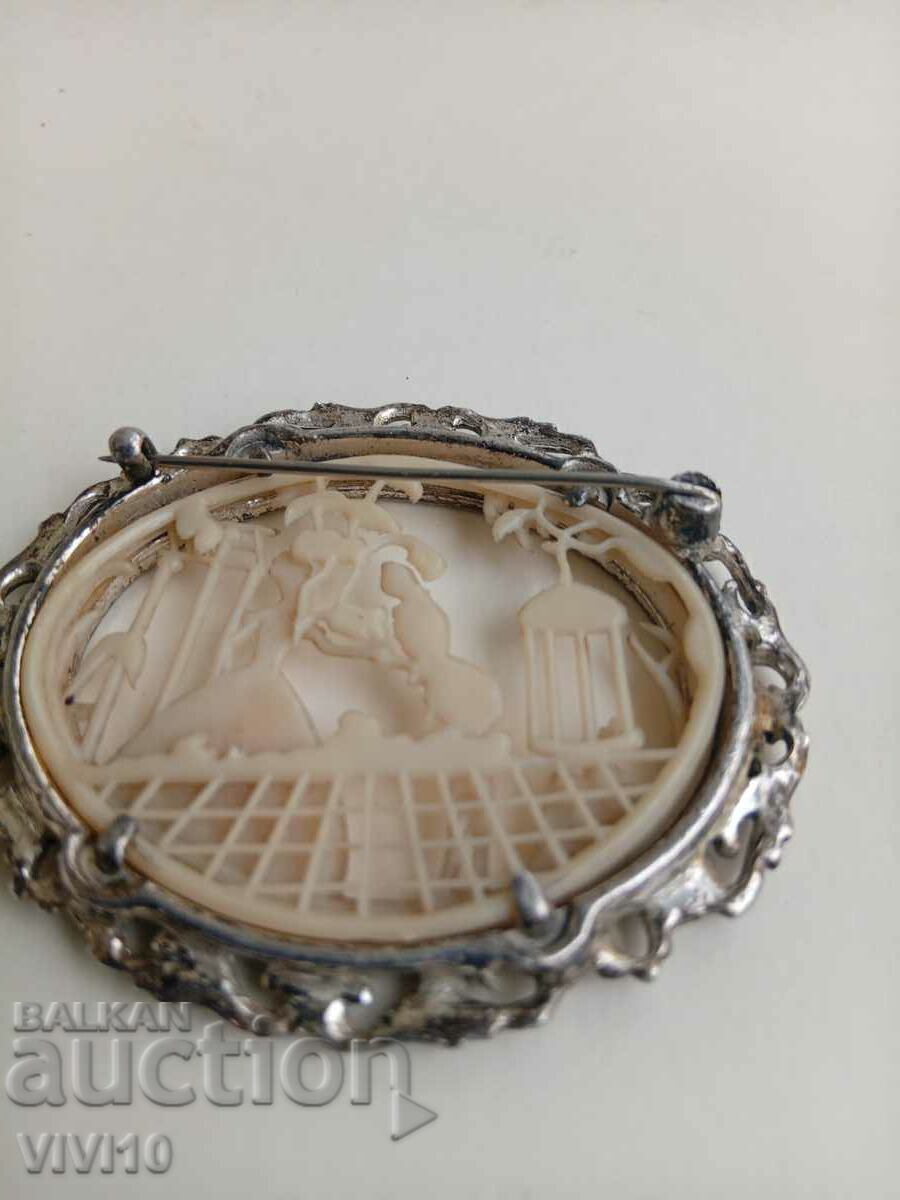 Auction Antique original brooch, carving Auction Antique original brooch, carving