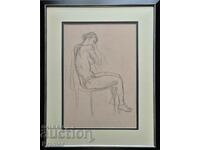 SVETLIN RUSEV 1933-2018 Dreaming Original drawing 1990s