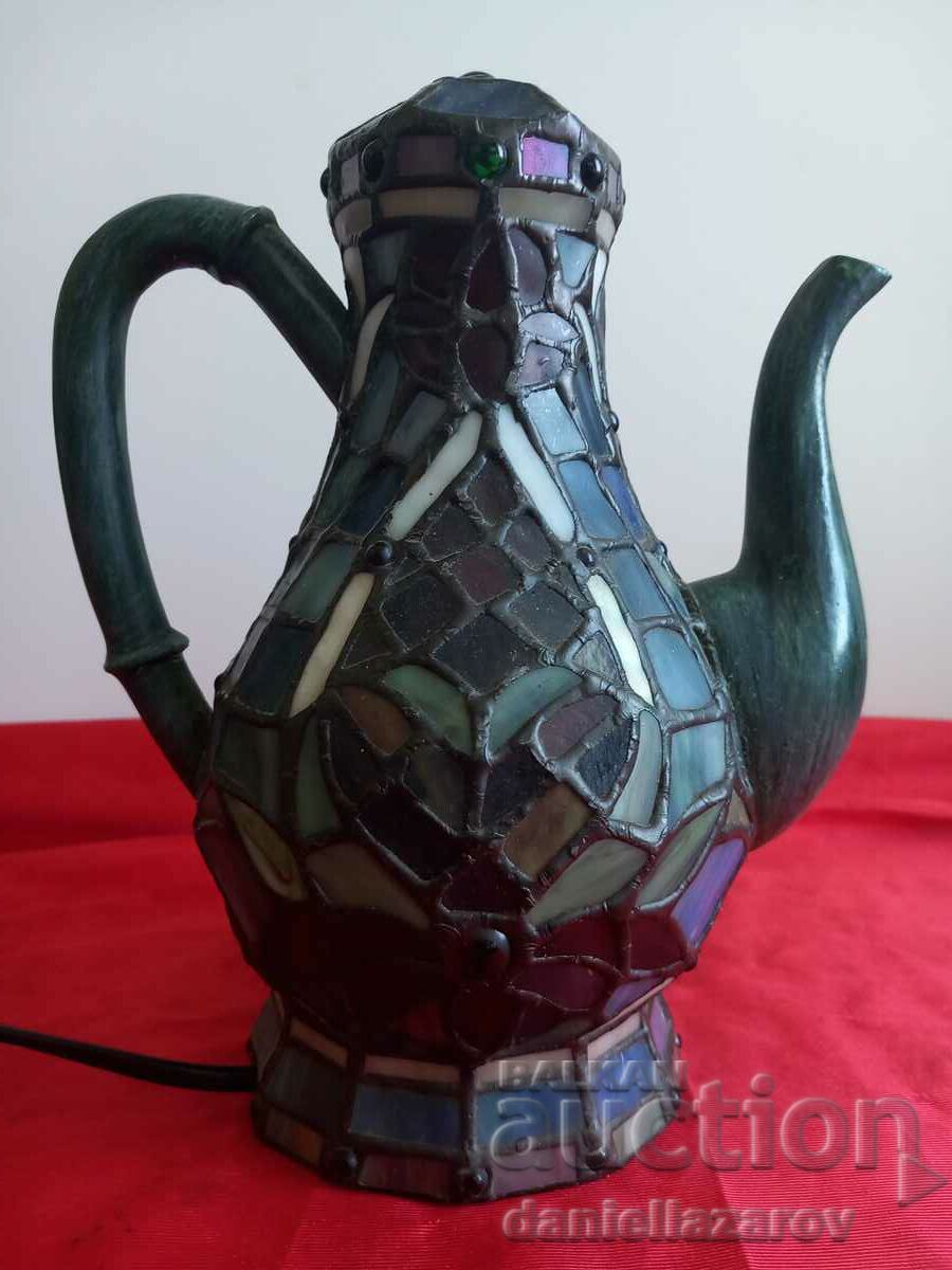 Lampă TIFFANY rară, seria Kettle