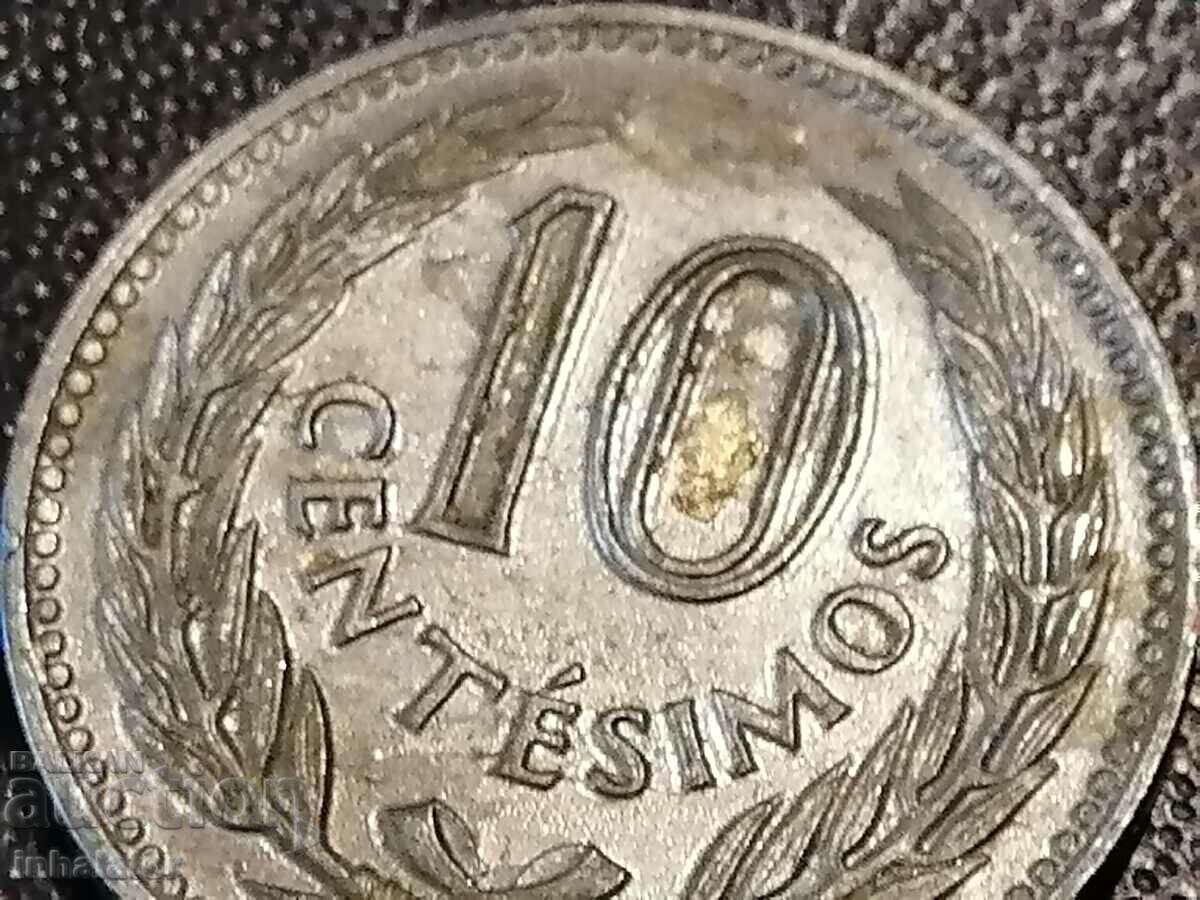 Curio Matrix Uruguay 10 centesimo 1953