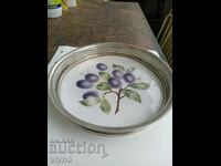 Old tray, casserole, Czech Republic, porcelain