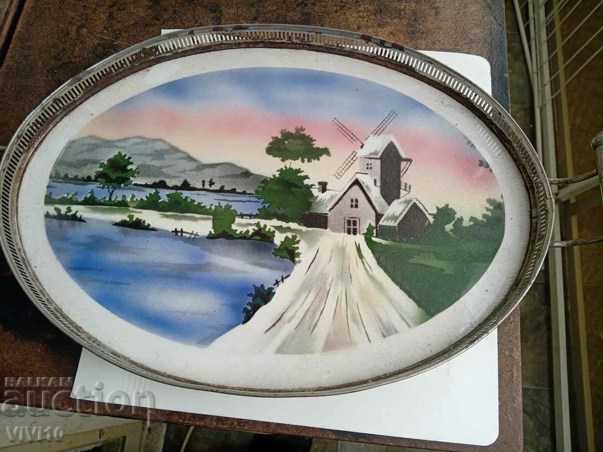 Old tray, casserole, Czech Republic, porcelain with price 60.00 BGN | € 30.68 Old tray, casserole, Czech Republic, porcelain with price 60.00 BGN | € 30.68