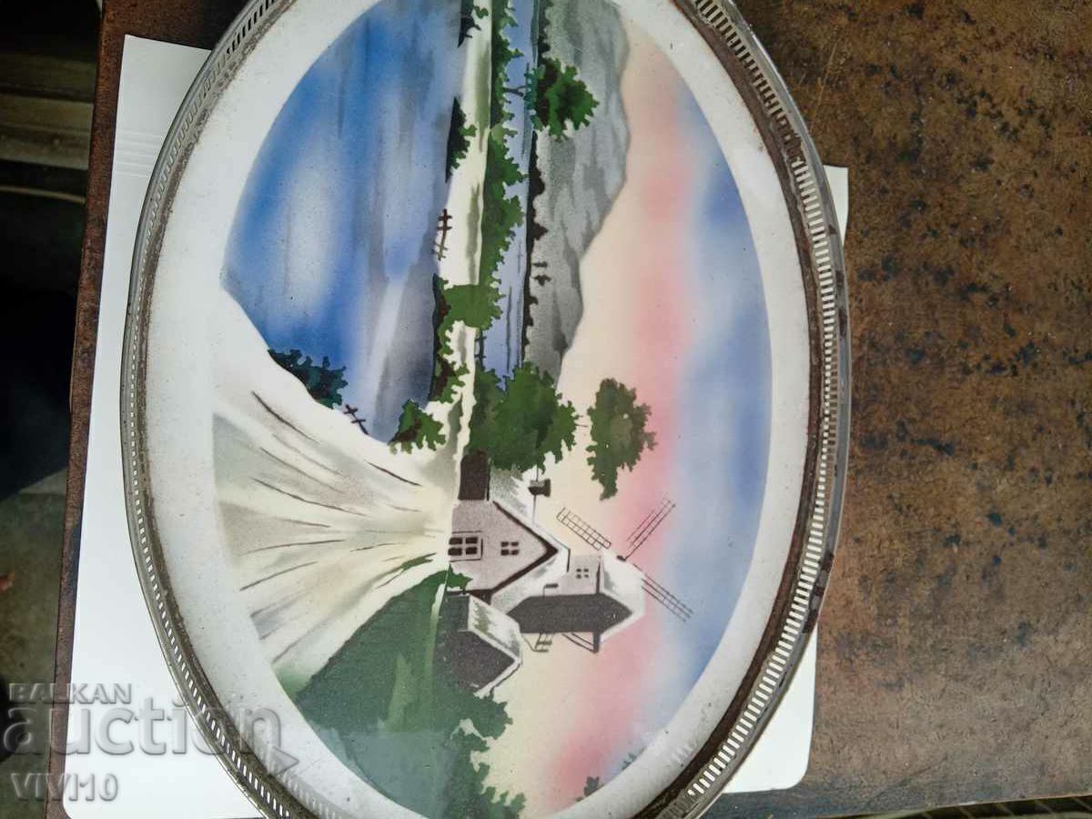 Old tray, casserole, Czech Republic, porcelain Old tray, casserole, Czech Republic, porcelain