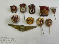 10 pieces of badges, signs of communism, some on screws, rare enamel