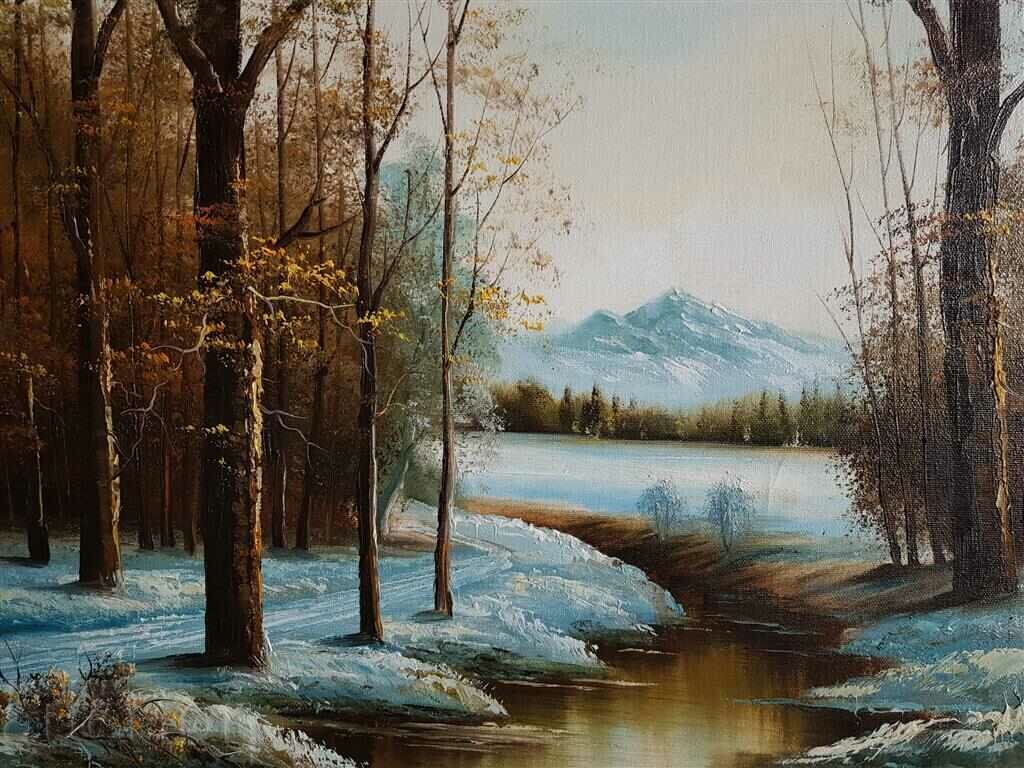 Auction A beautiful Winter Landscape painting by Fellows in oil paints Auction A beautiful Winter Landscape painting by Fellows in oil paints