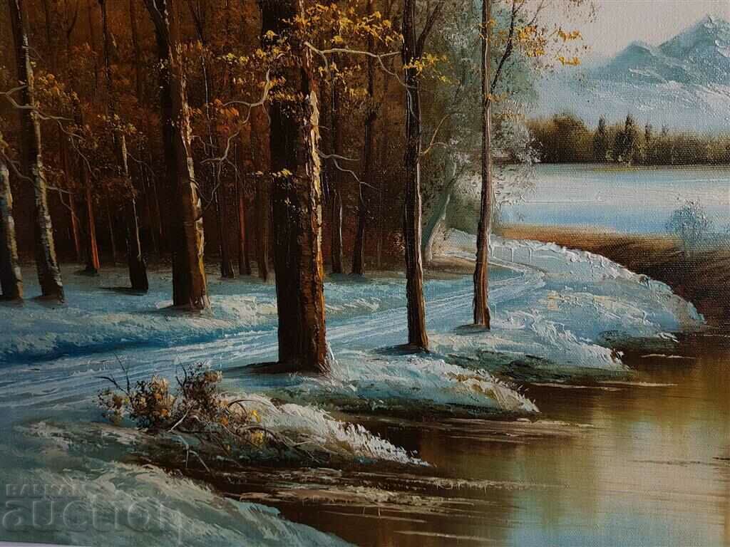 A beautiful Winter Landscape painting by Fellows in oil paints - 7 A beautiful Winter Landscape painting by Fellows in oil paints - 7