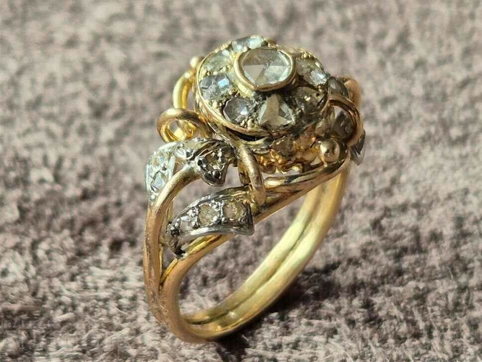 18K GOLD WITH DIAMONDS BEAUTIFUL ELEGANT STYLISH RING with price 1950.00 BGN | € 997.02 18K GOLD WITH DIAMONDS BEAUTIFUL ELEGANT STYLISH RING with price 1950.00 BGN | € 997.02