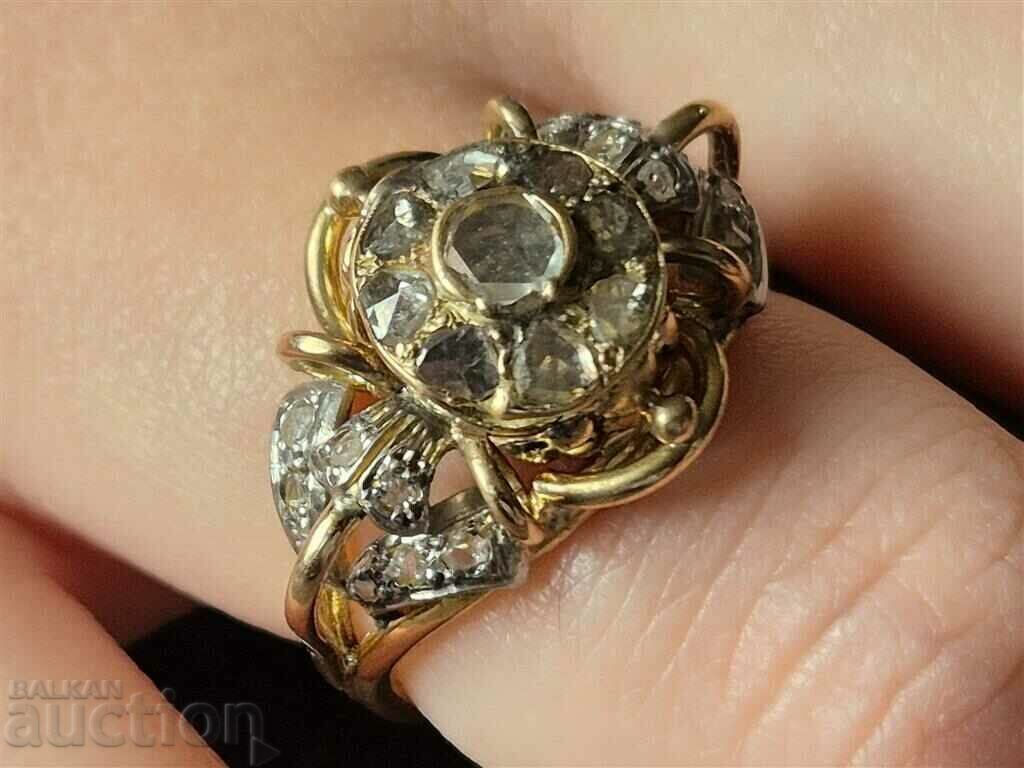 18K GOLD WITH DIAMONDS BEAUTIFUL ELEGANT STYLISH RING 18K GOLD WITH DIAMONDS BEAUTIFUL ELEGANT STYLISH RING
