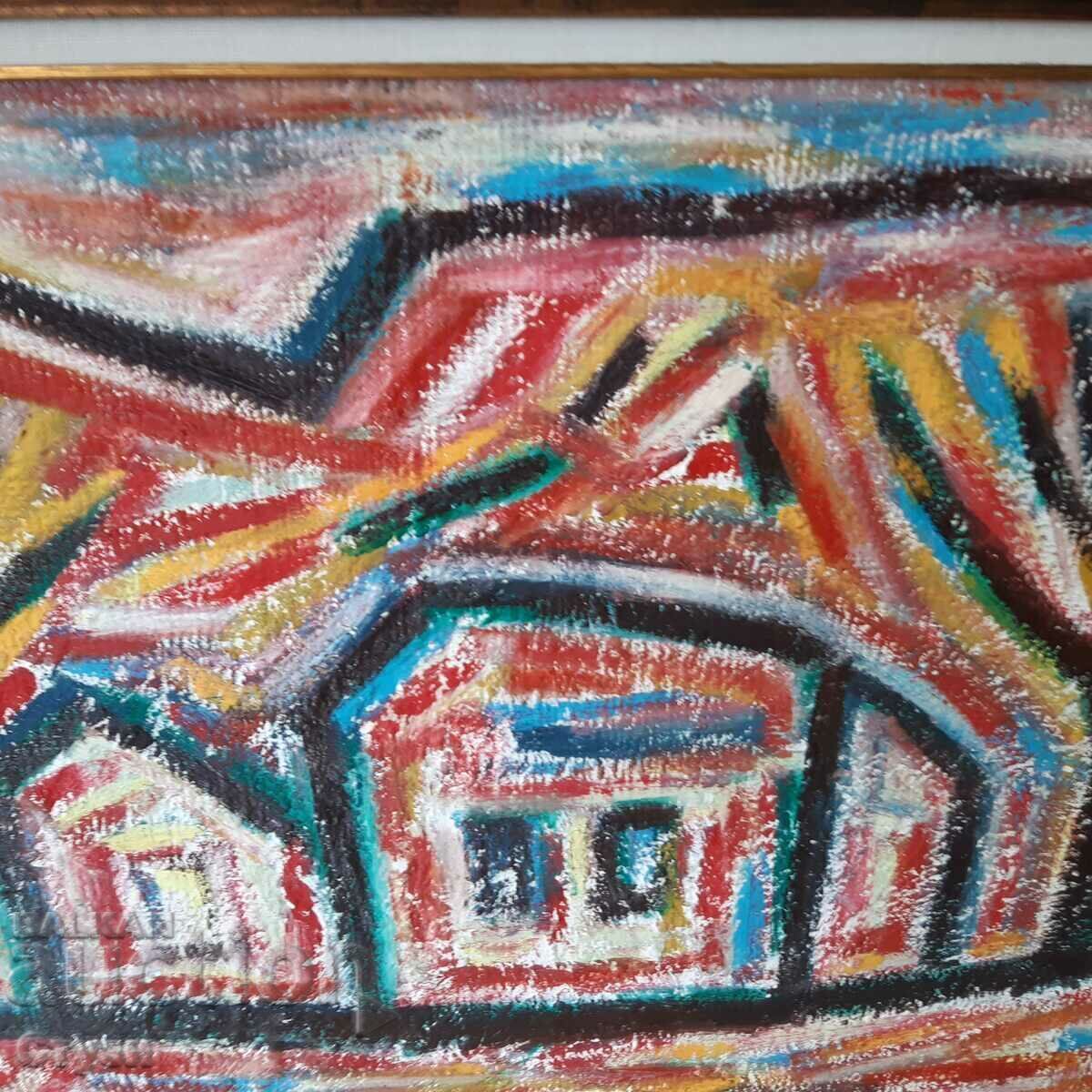 Delivery of An old painting in the style of Genko Genkov, oil on canvas, 73x94 cm Delivery of An old painting in the style of Genko Genkov, oil on canvas, 73x94 cm