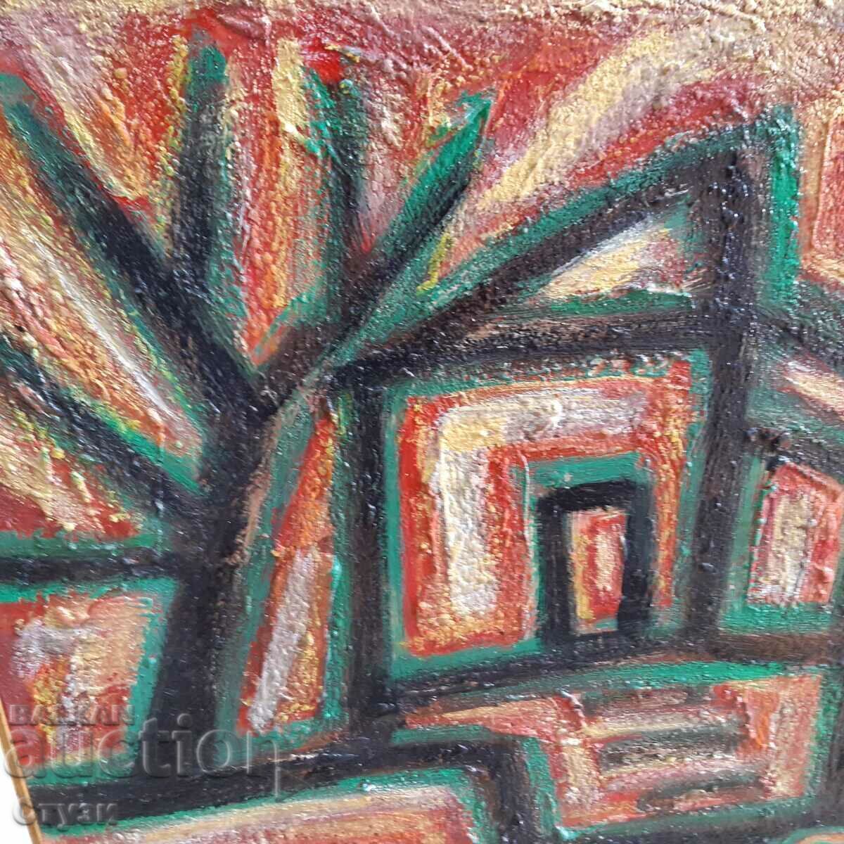 An old painting in the style of Genko Genkov, oil on canvas, 69x82 cm with price 620.00 BGN | € 317.00