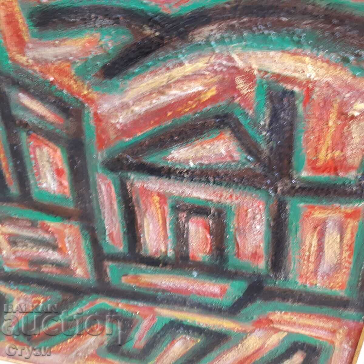 Delivery of An old painting in the style of Genko Genkov, oil on canvas, 69x82 cm