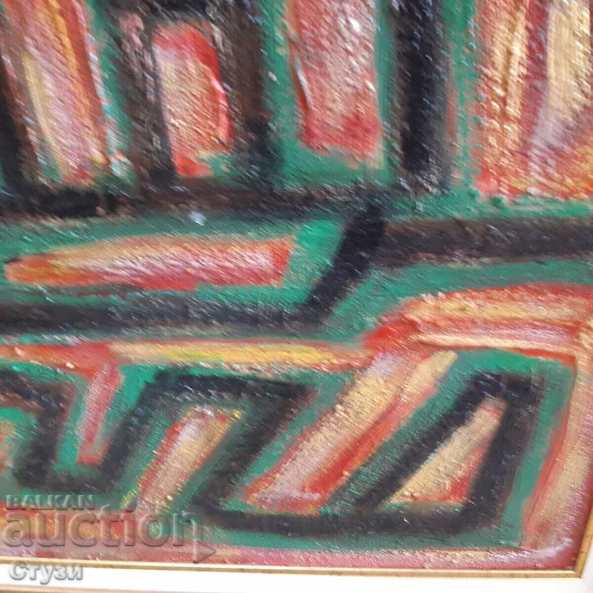 An old painting in the style of Genko Genkov, oil on canvas, 69x82 cm - 5