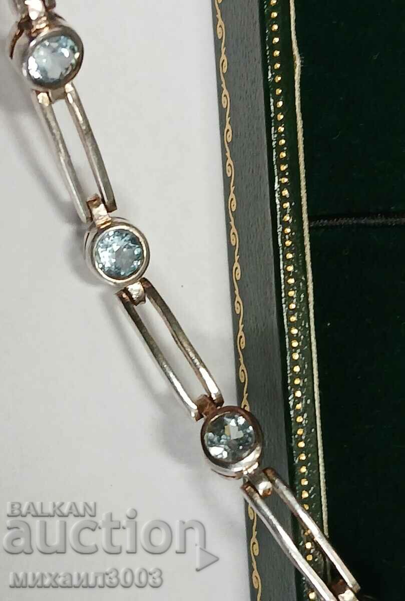 SILVER WOMEN'S BRACELET WITH AMETHYSTS IN BOX - 5 SILVER WOMEN'S BRACELET WITH AMETHYSTS IN BOX - 5