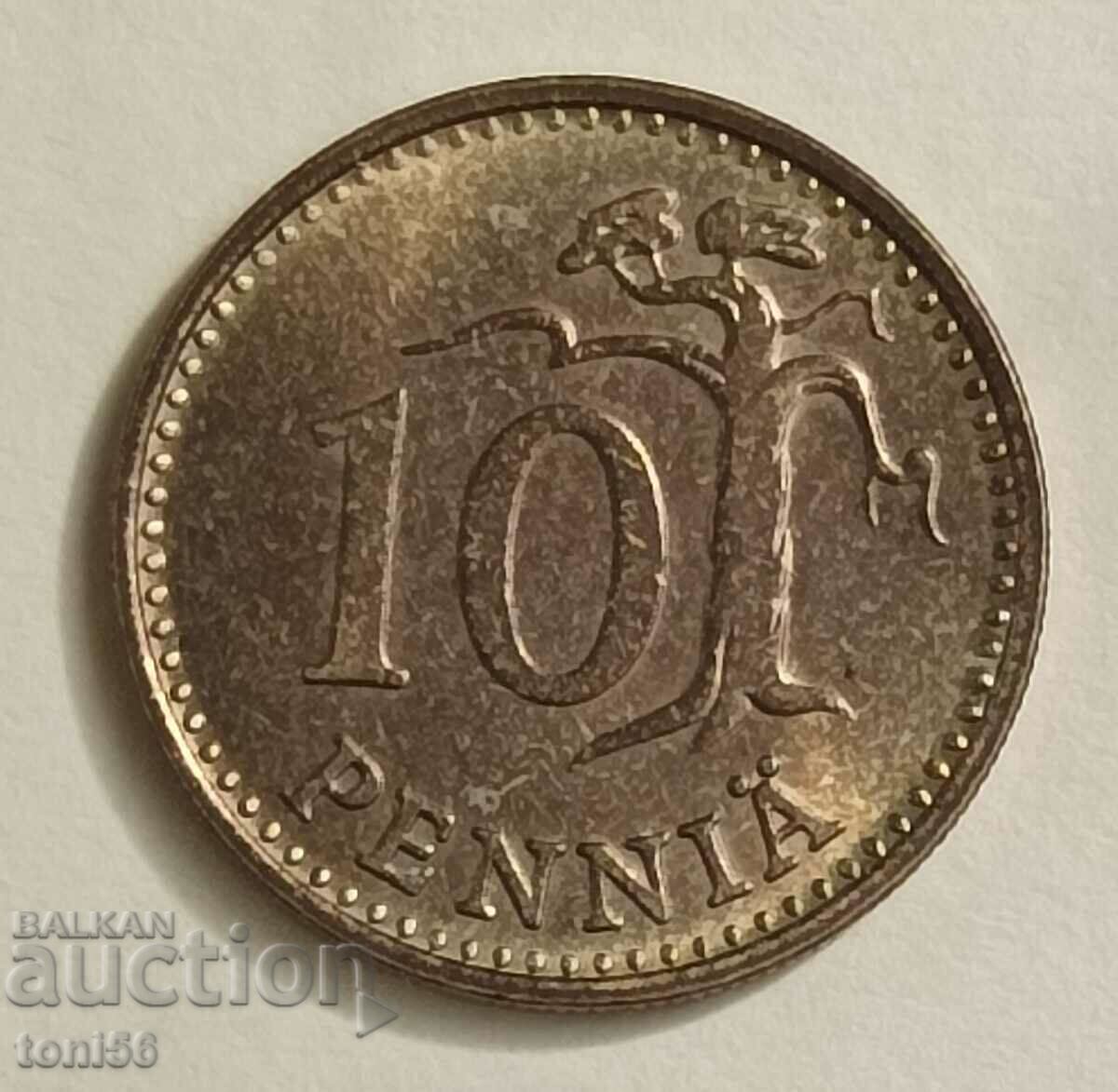 Finlanda 10 pence 1966