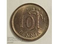 Finlanda 10 pence 1966