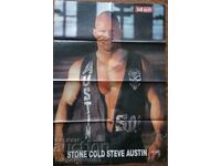 Poster from High Club magazine - Steve Austin, wrestling