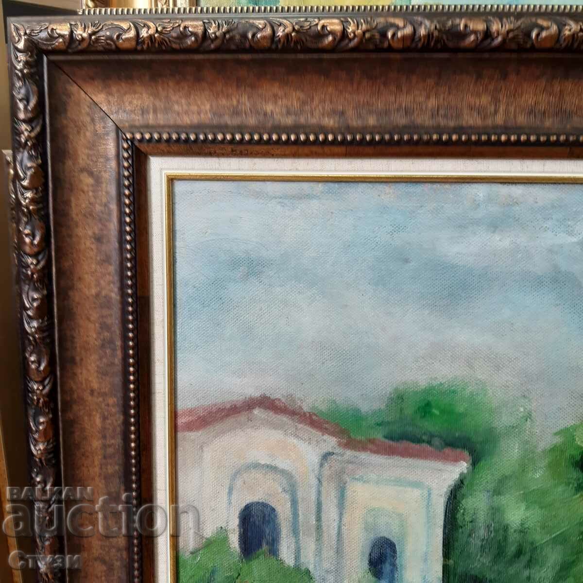 Painting by Maria Nedkova (1925-2012), oil, 50 x 67 cm with price 750.00 BGN | € 383.47 Painting by Maria Nedkova (1925-2012), oil, 50 x 67 cm with price 750.00 BGN | € 383.47