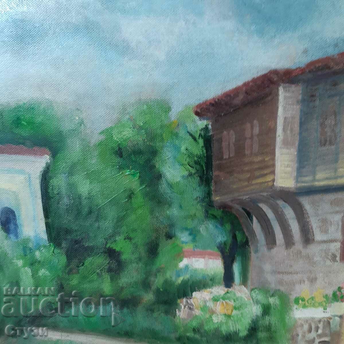 Delivery of Painting by Maria Nedkova (1925-2012), oil, 50 x 67 cm Delivery of Painting by Maria Nedkova (1925-2012), oil, 50 x 67 cm