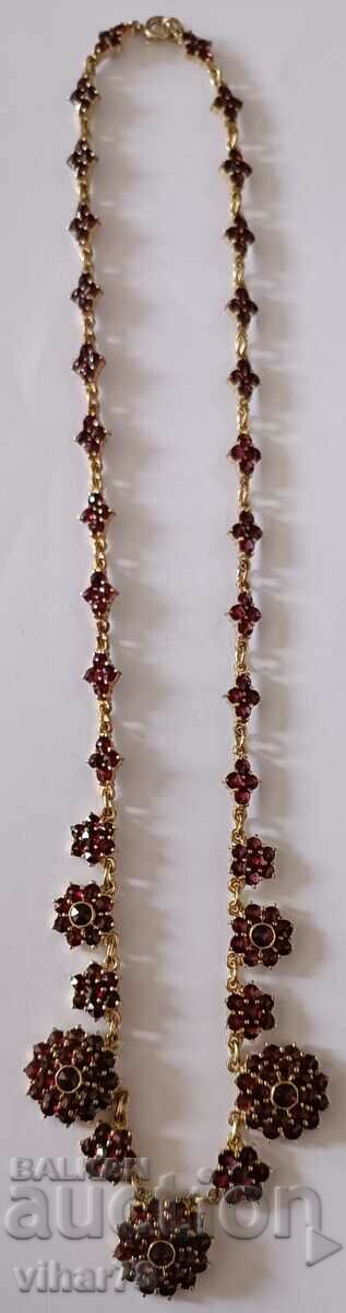 Bohemian garnet silver plated necklace with price 599.99 BGN | € 306.77 Bohemian garnet silver plated necklace with price 599.99 BGN | € 306.77