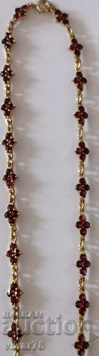 Delivery of Bohemian garnet silver plated necklace