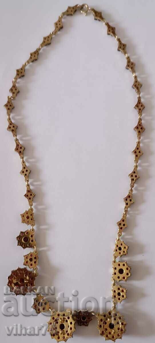 Bohemian garnet silver plated necklace - 6