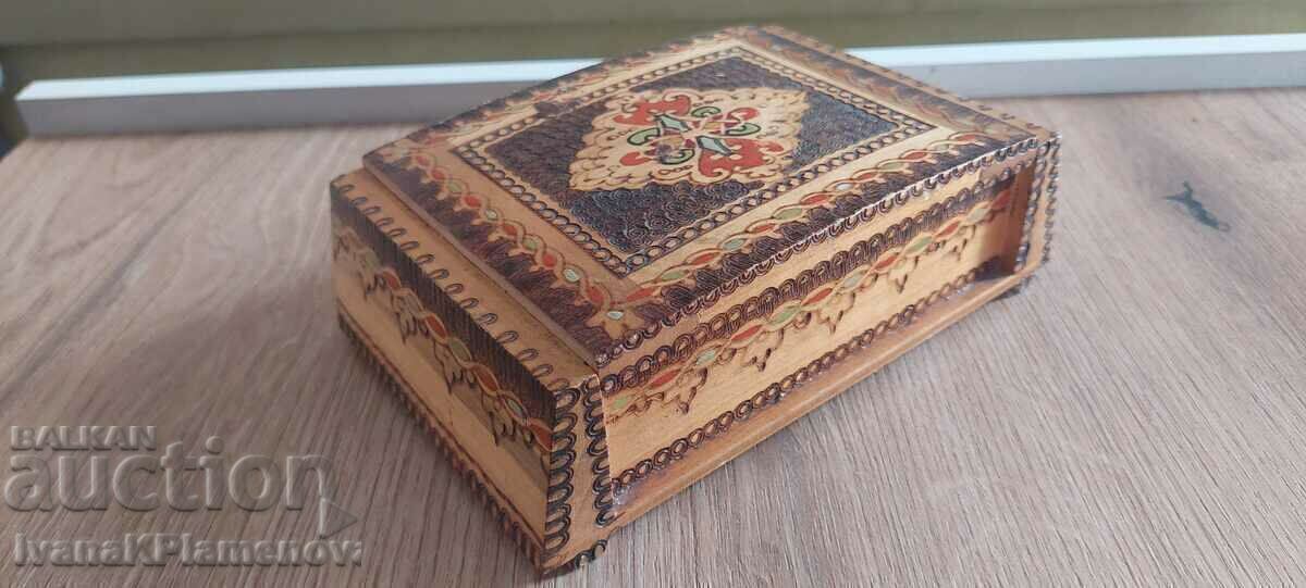 Pyrographed wooden box for collectors with price € 13.00 | 25.43 BGN