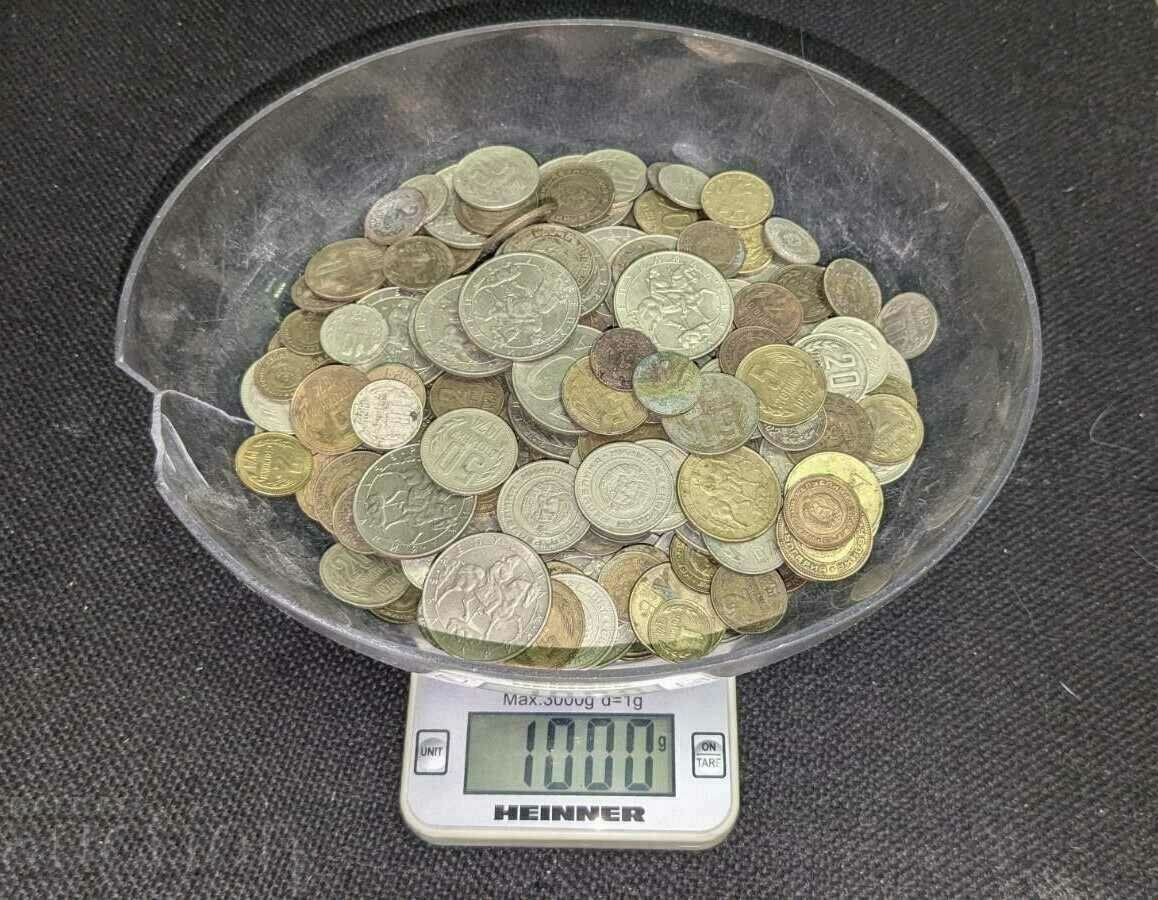 1 KG Bulgarian Coins from 1962 to 1992 (+/- 400 pieces)