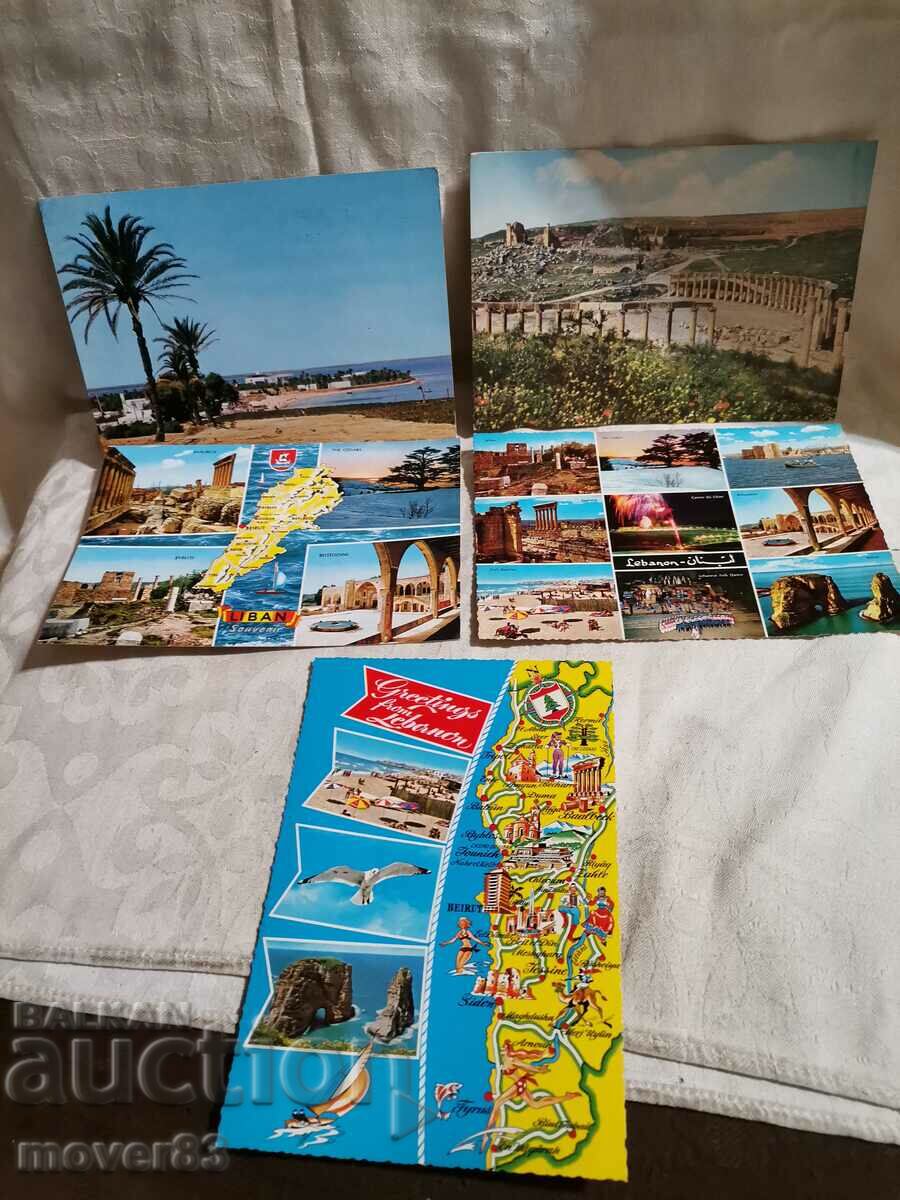 Cards. Tunisia, Jordan, Lebanon