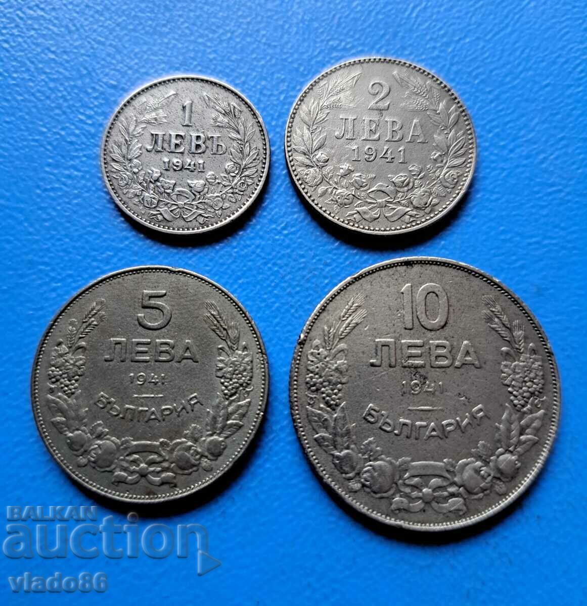 1 BGN 1941, 2 BGN 1941, 5 și 10 BGN 1941