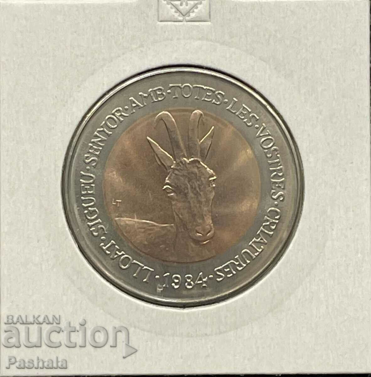 Andorra 2 Diners 1984. Rare. A doe. Andorra 2 Diners 1984. Rare. A doe.