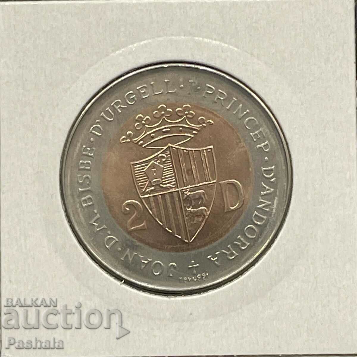 Andorra 2 Diners 1984. Rare. Bear. with price 35.00 BGN | € 17.90