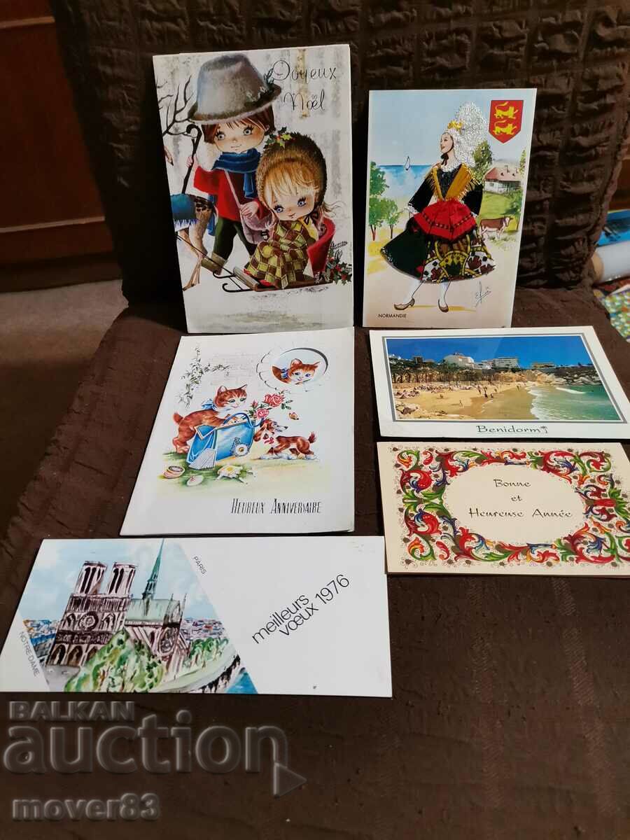 Spain/France cards. 6 pieces