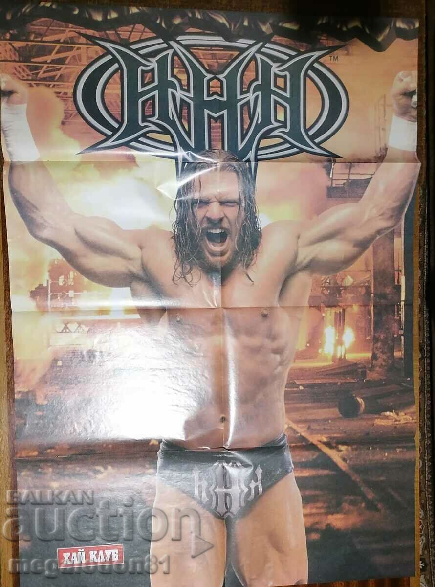 Afiș din revista High Club - The three X's, wrestling Afiș din revista High Club - The three X's, wrestling