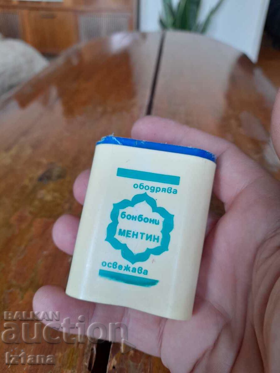 An old box of Mentine candies with price 12.00 BGN | € 6.14 An old box of Mentine candies with price 12.00 BGN | € 6.14