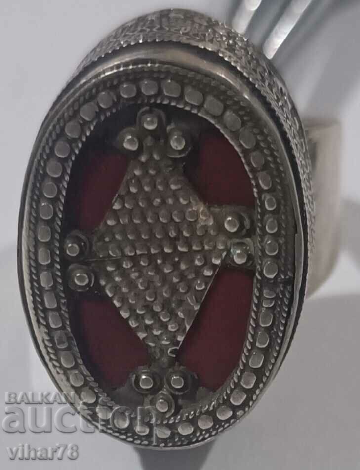 Old silver men's ring - 6