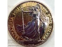 Marea Britanie 2 Pounds 2015 UNC PROOF 1Oz placat cu argint