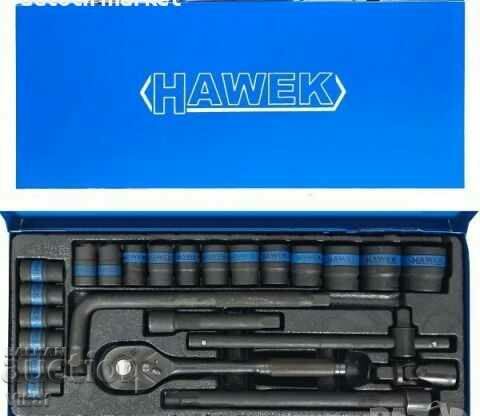 Gedore 24 τεμαχίων HAWEK Poland με ένθετα κρούσης με τιμή 69.50 BGN | € 35.53