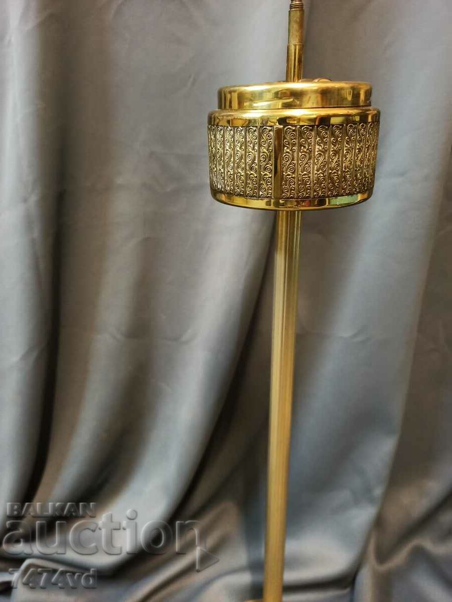 Auction  Tall German bronze ashtray (on a stand) with ornaments -67 cm