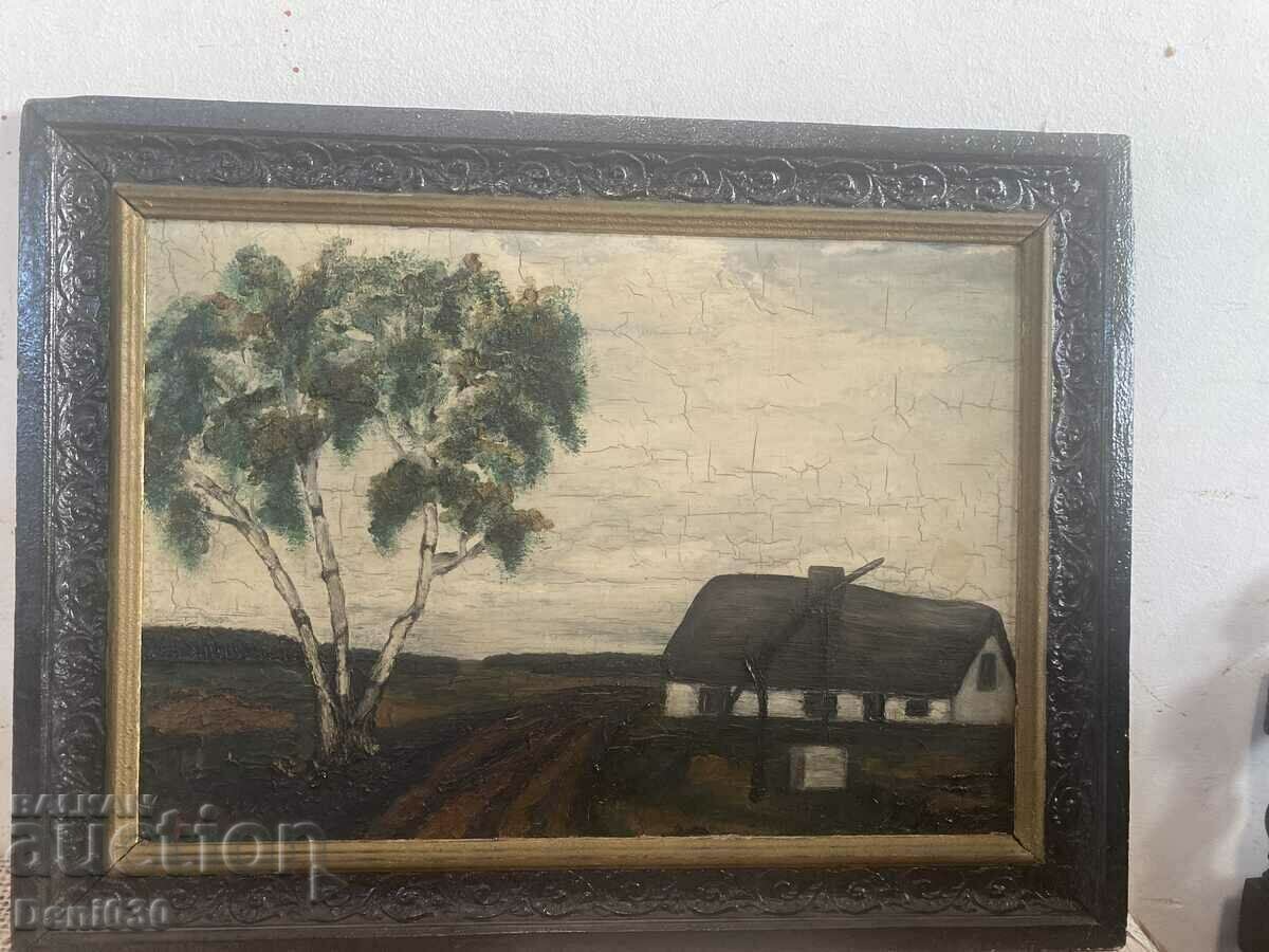 Very old original oil painting oil on wood