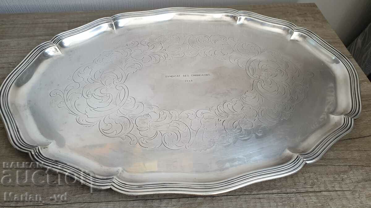 Large silver tray