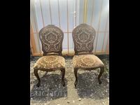 Very beautiful 2 chairs with machine embroidery. Array