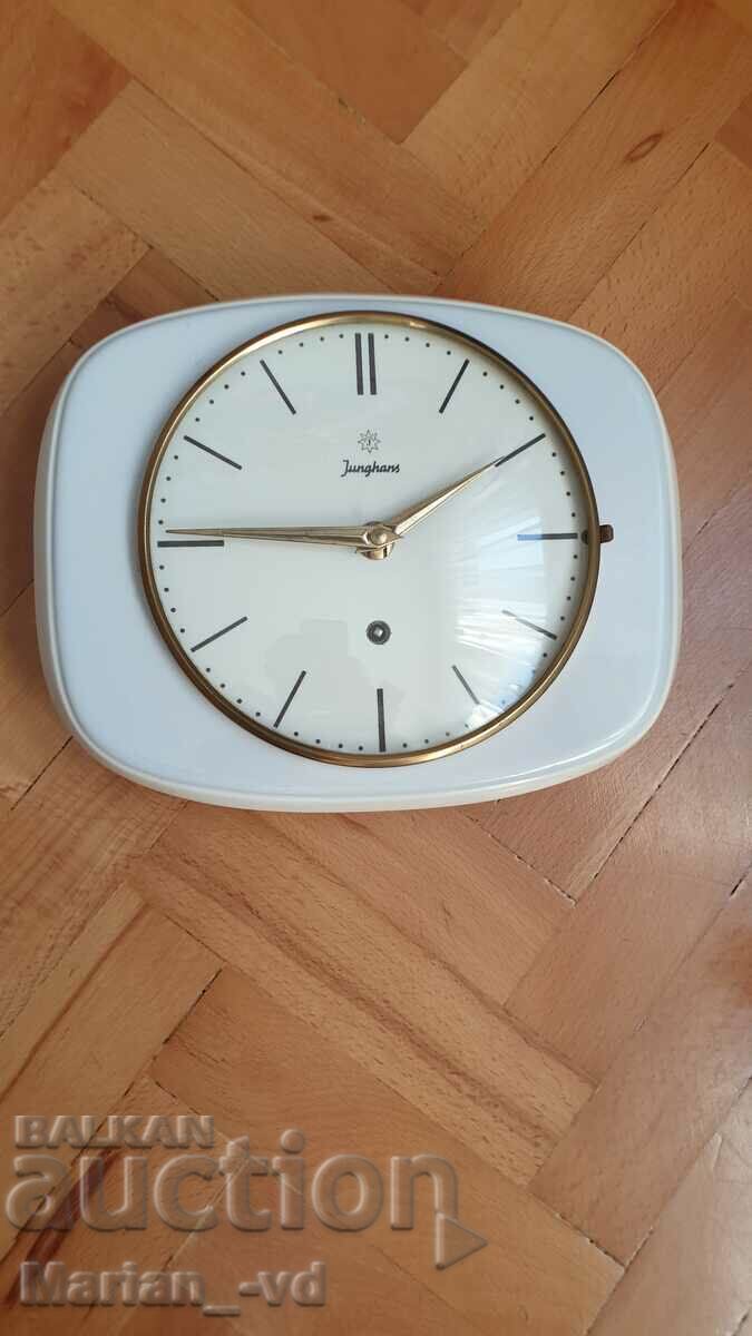 Junghans porcelain mechanical wall clock