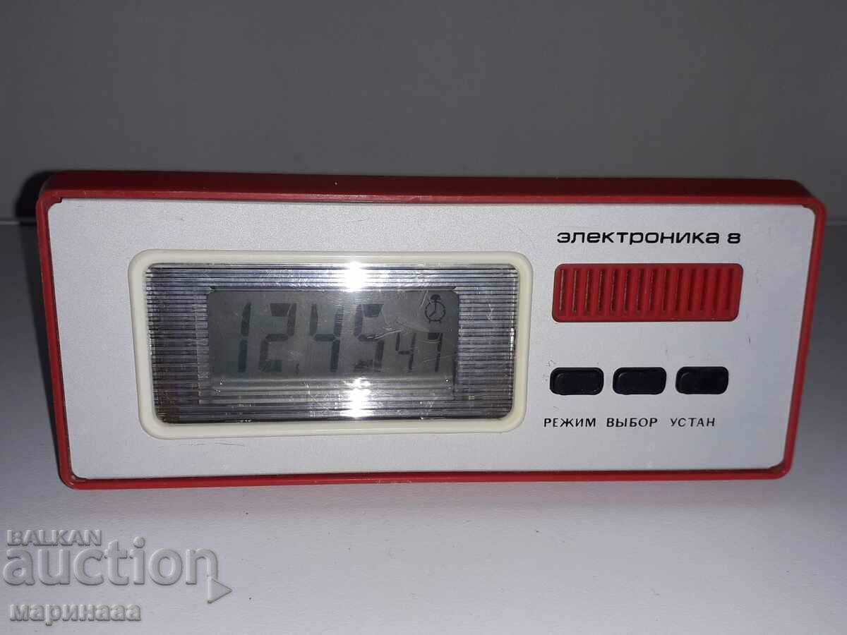 OLD ALARM CLOCK "ELECTRONICS 8". USSR. 92 G